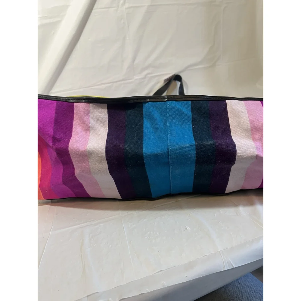 Victoria's Secret beach summer Oversized Shoulder Tote Bright Striped Bag new_9